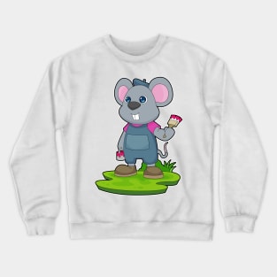 Mouse Painting Paint brush Crewneck Sweatshirt